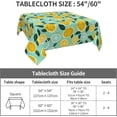 thumbnail image 5 of Lemon Table Cloth 54 Inch - Yellow and Teal Tablecloth Round Fruit Table Covers for Party Kitchen Picnic Dining Decor, 5 of 8