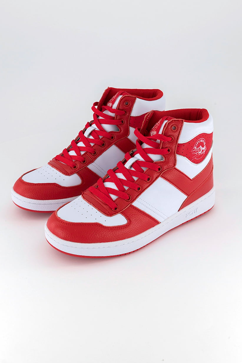 Men's Pony City Wings High Basketball Shoes, Red/White (Size: 11US ...
