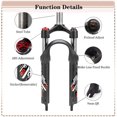 thumbnail image 3 of BUCKLOS 20 inch Coil Folding Bike Suspension Fork, Travel 50mm 28.6mm Threadless Straight Tube QR 9mm Crown Lockout Disc Brake Front Forks, 3 of 9