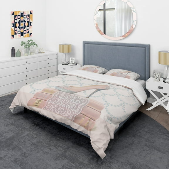 Designart 'Fashion and Glam Shoes II' Glam Duvet Cover Set