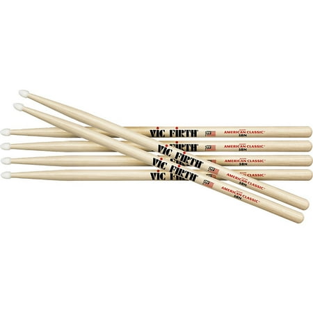 Vic Firth 3-Pair American Classic Hickory Drumsticks Nylon Classic