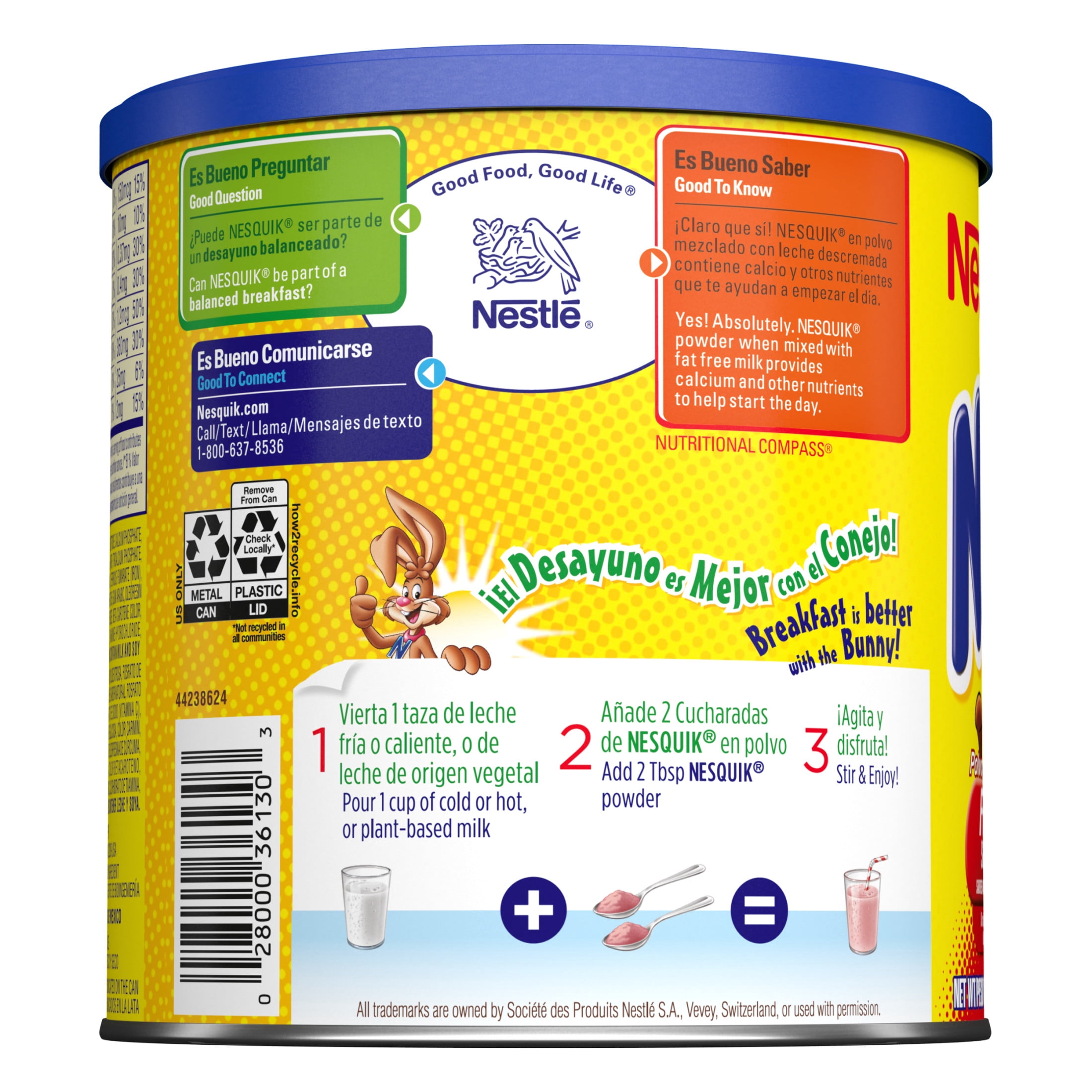 (3 pack) Nestle Nesquik Strawberry Flavor Powder Drink Mix, 14.1 oz