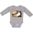 thumbnail image 3 of Inktastic Cute Long Haired Guinea Pig Boys or Girls Long Sleeve Baby Bodysuit, 3 of 5