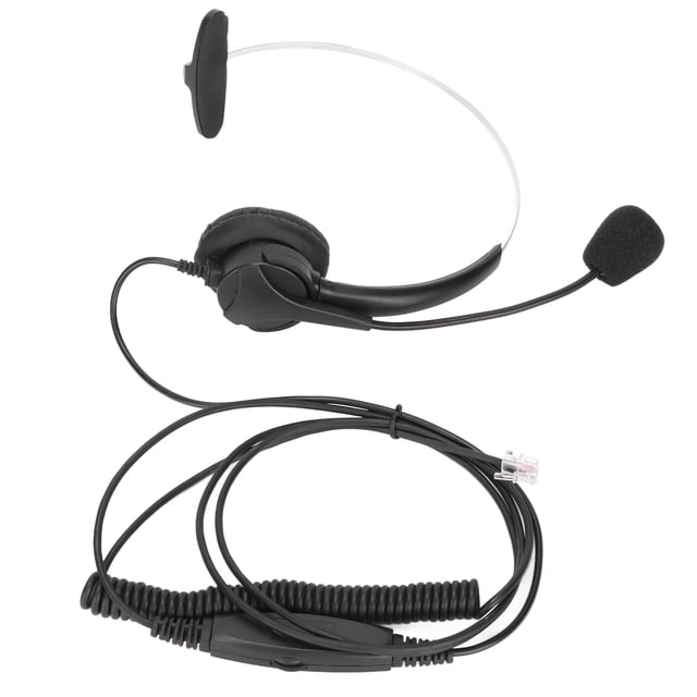 Auriculares Para Centro De Llamadas, Auriculares De Oficina Plug And Play Cómodos Profesionales Con Micrófono Con Reducción De Ruido Para Centro De Llamadas Para Servicio Al