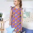 thumbnail image 4 of Balery Yellow Lemon And Orange Camisón de princesa para niñas, pijama de algodón con mangas abullonadas, suave y bonito.-Small, 4 of 6