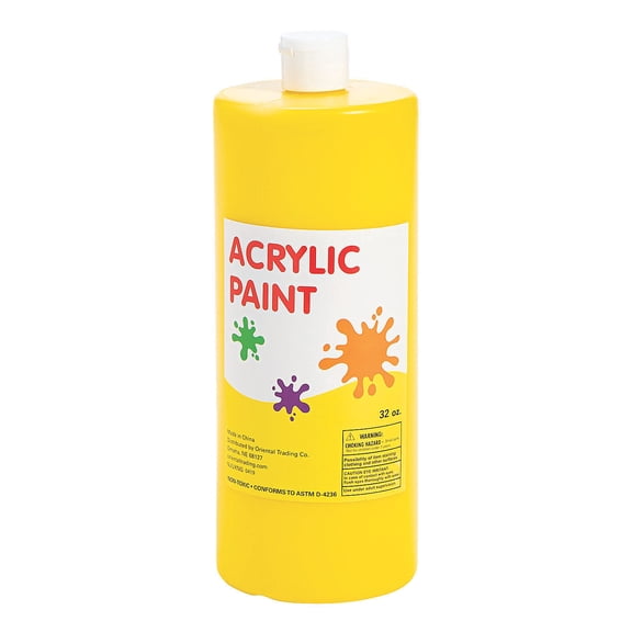 Yellow Acrylic Paint 32 Oz - Basic Supplies - 1 Piece