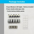 thumbnail image 5 of 10 pcs Miniature Led Lights,Tiny Lights for Hand Craft/DIY,Miniature Lights Battery Powered, Miniature Lights for Toy Brick Building Blocks- 10 Pack (green), 5 of 10