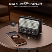 LEKATO GA-4 10W Portable Electric Guitar Amplifier with Clean & Overdrive Channel Reverb Bluetooth Mini Small Guitar Amp for Practice