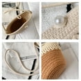 thumbnail image 3 of Bolso cruzado tejido a mano para mujer, bolso de hombro tejido de ganchillo de algodón, bolso hecho a mano para playa de verano, 3 of 6
