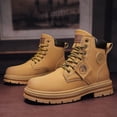 thumbnail image 2 of Botas Martin de cabeza grande para hombre, botas altas de trabajo para otoño e invierno, zapatos de hombre con forro polar de estilo británico, 2 of 6