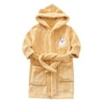 thumbnail image 3 of Girls Robe Yellow Robe Long Sleeve Robe with Hood Girls Outfits Size 18-24M, 3 of 3