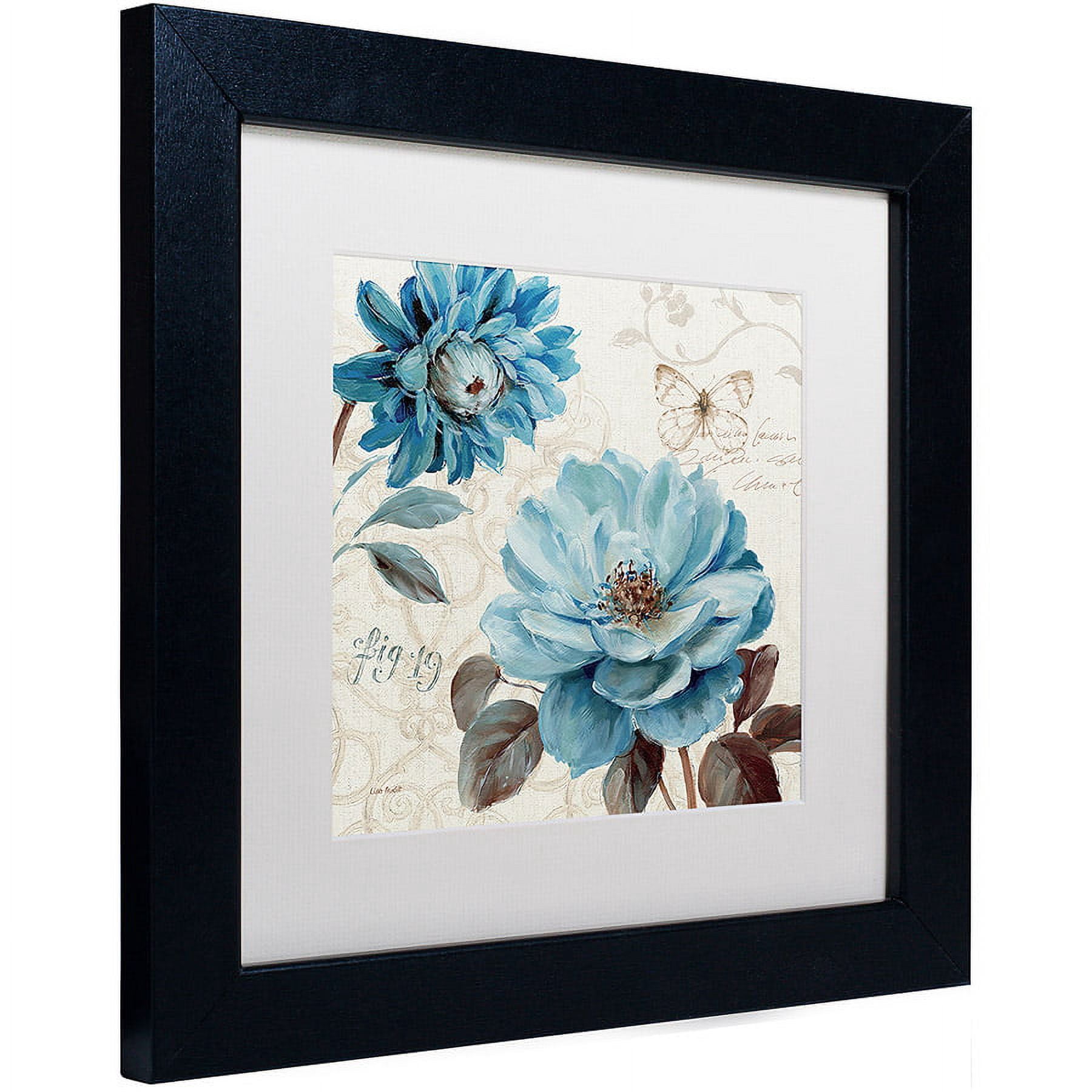 Trademark Fine Art "A Blue Note III" Canvas Art by Lisa Audit, White Matte, Black Frame