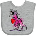 thumbnail image 3 of Inktastic Valentine's Day Graffiti T-Rex with Heart Shaped Candy Box Boys or Girls Baby Bib, 3 of 4