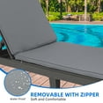 thumbnail image 7 of Dextrus 2PCS Outdoor Chaise Lounge Chairs Set with Recliner Adjustable Cushioned Patio Black, 7 of 7