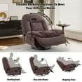 thumbnail image 5 of Boyel Living 360° Swivel Recliner Chair with Phone Holder, Brown, 5 of 11