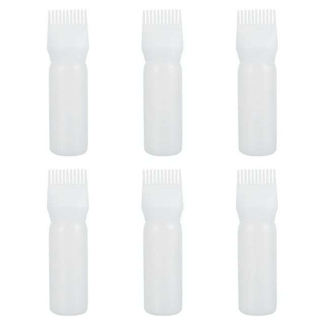 MasteelfCA 6 Pcs Bouteille Applicatrice Peigne Racinaire pour Coloration des Cheveux Teinture Traitement du Cuir Chevelu