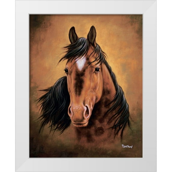 Petrikova, Eva 12x14 White Modern Wood Framed Museum Art Print Titled - Brwon Horse