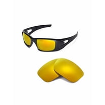 Walleva 24K Gold Polarized Replacement Lenses for Oakley Crankcase Sunglasses