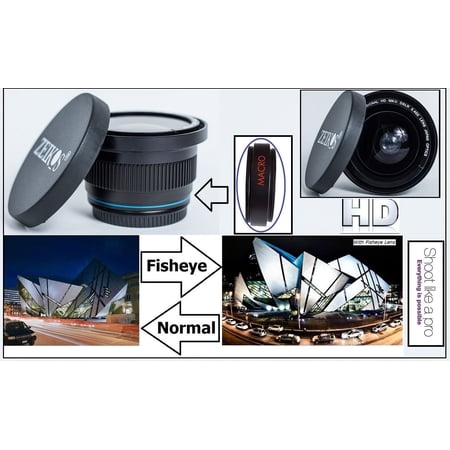Super Wide Hi Def Fisheye Lens for Panasonic HC-X1000 HC-W850 HC-V750