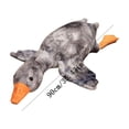 thumbnail image 2 of Extra Soft Plush Duck Stuffed Animal Pillow, Rotund Belly Cuddle Toy with Zipper Closure, Safety Nursery Decor & Sensory Comfort Companion for Christmas & Year-Round Snuggling, 35.43in, Gray, 2 of 4