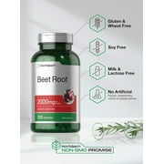 Beet Root Capsules 2000mg | 220 Pills | Non-GMO and Gluten Free Supplement for Men and Women | by Horbaach