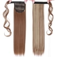 thumbnail image 2 of SEGO One Piece Ponytail Hair Extensions Clip in Wrap Around on Pony Tail Thick Real Natural Synthetic Fibre Ponytail Hairstyle Hairpiece for Women, 2 of 9