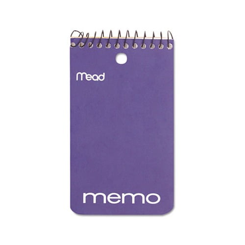 Wirebound Memo Book Medium/College Rule, 3 x 5, White, 60 Sheets