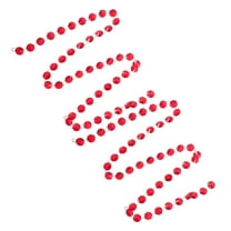 UPGRATOR Beaded Curtain 2Pcs Red Octagon Beads for Hallway Glass Metal Elegant Style