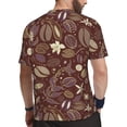 thumbnail image 2 of Wukai Coffee and Flowers Print Men's Short-Sleeved Mesh T-Shirt,Quick-Dry Short Sleeve Workout T-Shirt-Large, 2 of 8