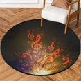 thumbnail image 1 of 30X18 Inch Round Area Rug 5ft Treble Clef Music Large Circle Rugs Non-Slip Soft Indoor Throw Rugs Washable Floor Mat Carpet for Bedroom Living Room Sofa Nursery Kids Playroom Decor, 1 of 6