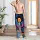 thumbnail image 2 of Balery Fantasy Cosmic Landscape Pantalones de pijama para hombre, pijama ultraligero, pantalón de descanso-Small, 2 of 6