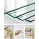 thumbnail image 3 of VASAGLE Estantería de Cristal de 5 Niveles, Librería, Expositor, Cristal Templado, Baño, Salón, Dormitorio, Oficina, Dorado, 3 of 5