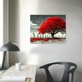 thumbnail image 4 of Nawypu Wall Art for living Room Landscape Red Tree Canvas Wall Art Modern art decor Canvas print Artwork Contemporary Nature Pictures Painting Giclee Prints Framed Ready to Hang, 4 of 5