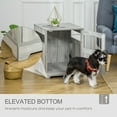 thumbnail image 5 of PawHut Furniture Style Dog Crate, Wooden End Table Pet Kennel with Lockable Door for Small Medium Dog Indoor Puppy Cage, Grey, 5 of 9