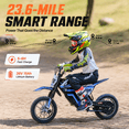thumbnail image 5 of 36V Kids Electric Dirt Bike,Fast Speed Electric Motorcycle Up to 15 MPH & 10 Miles Long-Range, Twist Grip Throttle, Dual Suspension & Brakes for Kids Ride on Toys, Blue, 5 of 9
