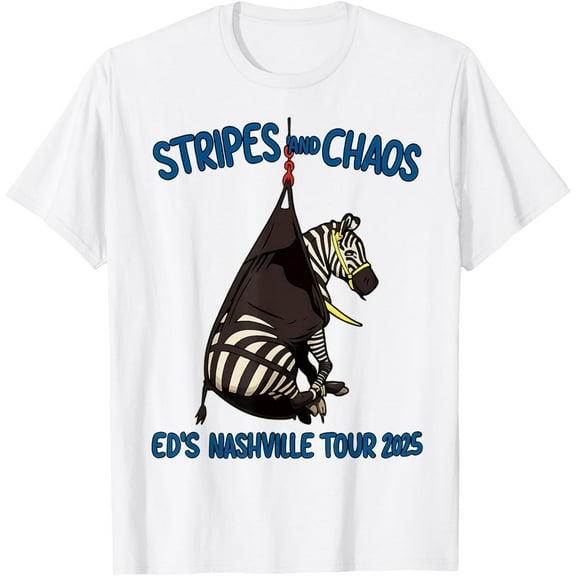 Stripes & Chaos Ed's Nashville Tour 2025 Ed The Zebra T-Shirt TShirt