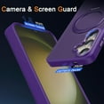 thumbnail image 6 of Case for Samsung Galaxy S24 with Magnetic Invisible Stand Compatible with MagSafe Lightweight and Translucent Matte Back Shockproof Protective Case Men Women Purple, 6 of 14