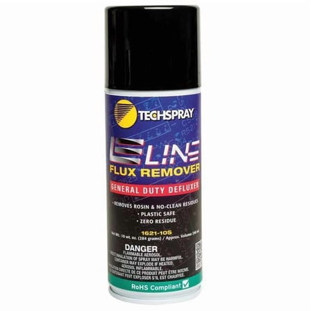 Techspray E-LINE Flux Remover,10 oz., Aerosol 1621-10S