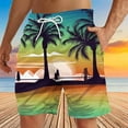 thumbnail image 1 of Puntoco Pantalones Cortos De Playa Para Hombre Con Bolsillo Con Cordón Y Estampado X20 Púrpura Xxl,Pantalones Cortos Hombre, 1 of 4