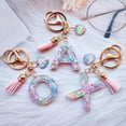 thumbnail image 4 of AIR-Colorful Cute Initial Letter Keychains for Women Girls Tassel Heart Charm Alphabet Keychain for Backpack School Bag, 4 of 4