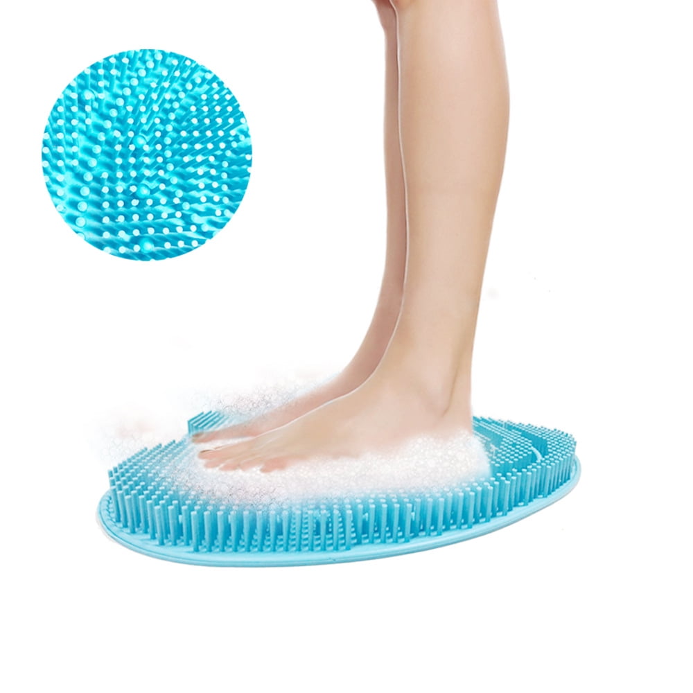 Shower Foot Scrubber Mat with NonSlip Suction Cups Cleans, Smooths