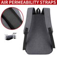 thumbnail image 2 of fastboy 14inch Computer Bag Universal PC Accessory Solid Color USB Port Zipper Laptop Backpack Laptops Holders Computers Accessories Blue, 2 of 9
