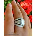 thumbnail image 3 of 6.51 Total Carat Weight Radiant Cut Wedding Engagement Ring Diamond Simulated 925 Sterling Silver Anniversary Ring SKU:00223, 3 of 8