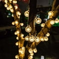 thumbnail image 2 of Cadena de luces LED con forma de bola de cristal solar, luces LED de gran tamaño con burbujas, impermeables, para decoración de exteriores, patios y jardines, luces navideñas, 2 of 5