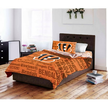 nfl cincinnati bengals bed in a bag complete bedding set