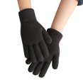 thumbnail image 2 of Dyfzdhu Women Fall Winter Simple Fashion Double Thick Knitted Warm Gloves, 2 of 4