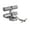 Gray, variant on Permanent Sit Up Assist Club For Center Resistance Training With Modifiable Height And Soft Spume Cushioning