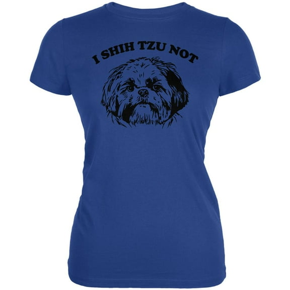 I Shih Tzu Not Juniors Soft T Shirt Royal LG