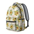 thumbnail image 2 of Sunflower and Plank Cream Pattern Backpack for School, Cute School Bag with Adjustable Shoulder Straps and Padded Back, 15.3"x11"x7.1", 2 of 5