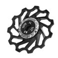 thumbnail image 3 of 11T Rear Guide Roller Pulley, Professional Bicycle Rear Derailleur Wheel With Reduction Sleeve For Road Bikes Black, 3 of 8